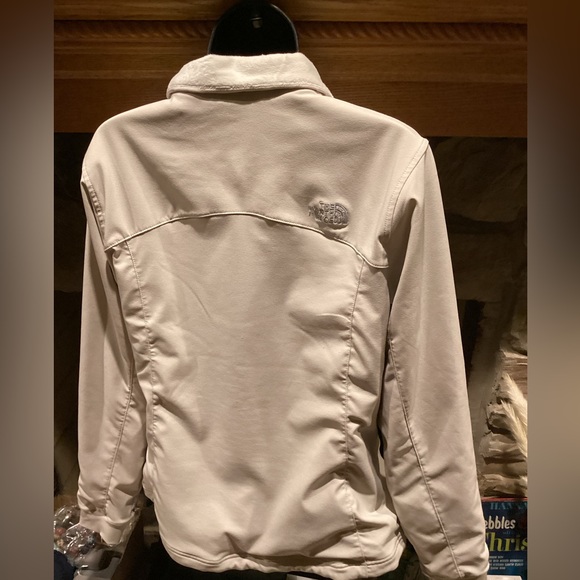 NORTH FACE WOMEN’S CREAM SOFT PLUSH FAUX FUR LINING WINTER JACKET COAT. SZ.L - Picture 7 of 13